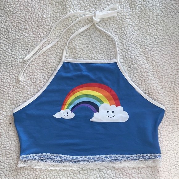 🌈 Rainbow 🌈 Halter Top (Small) NWOT - Picture 5 of 7